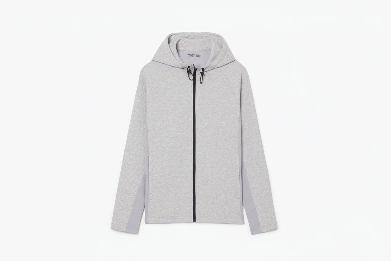 Atmungsaktive Sport-Trainingsjacke Feingewand Grau S 