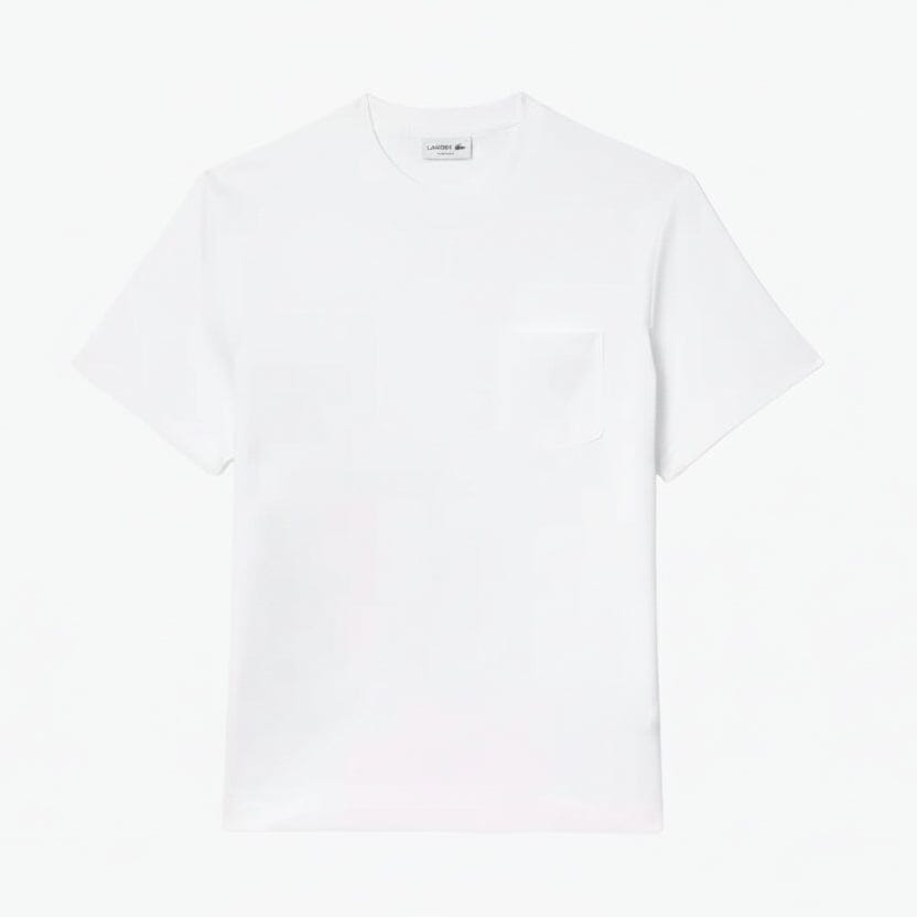 Baumwoll-T-Shirt mit Brusttasche Feingewand Weiß S 