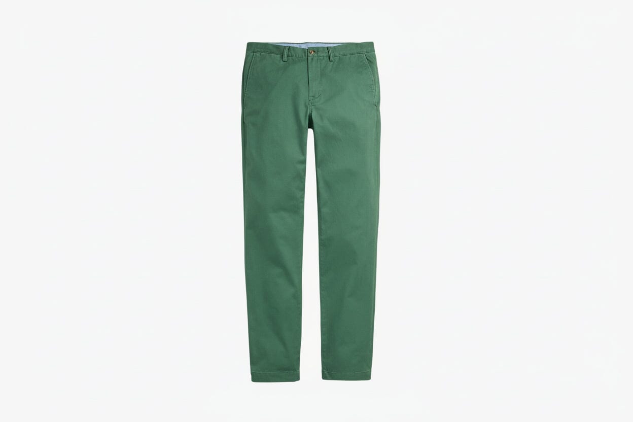 Bedford gewaschene Chino-Hose Feingewand Grün 28 