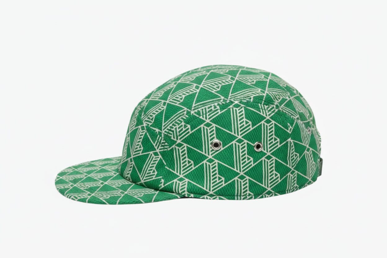 bedruckte Twill-Jockeykappe Feingewand Grün / Beige 