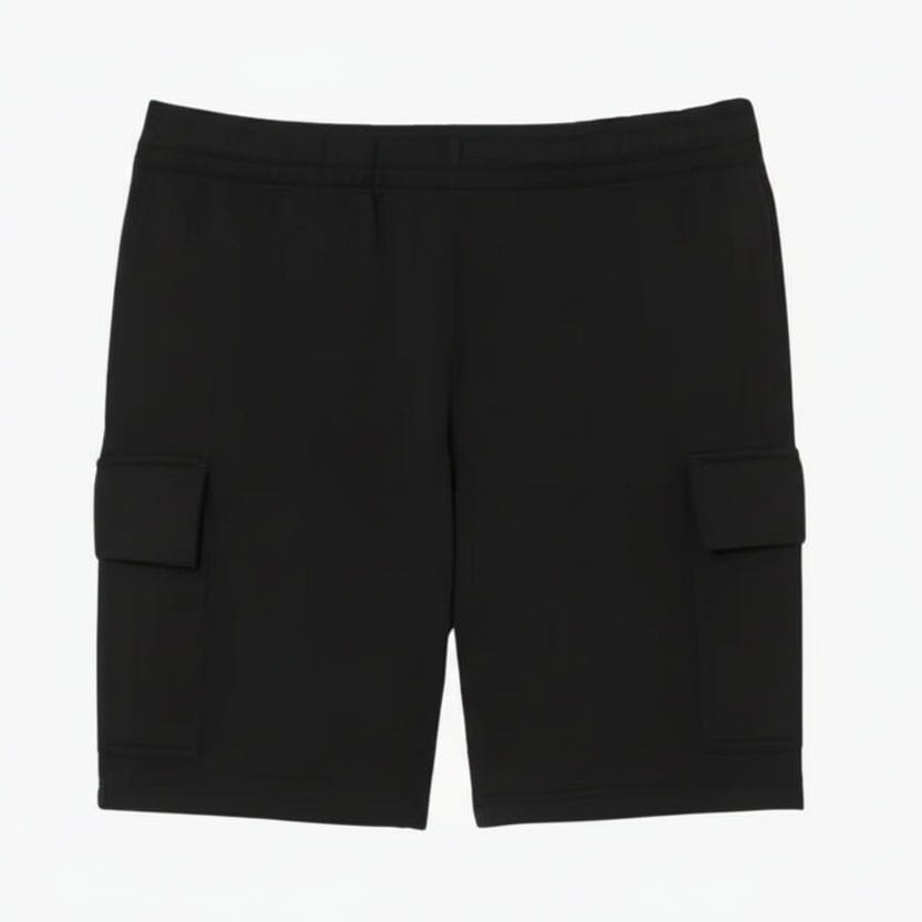 Cargo-Shorts aus Baumwollfleece Feingewand Schwarz S 
