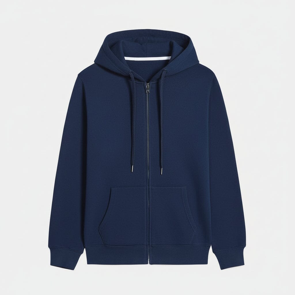 Classic Essential Baumwoll-Hoodie Feingewand Blau S 