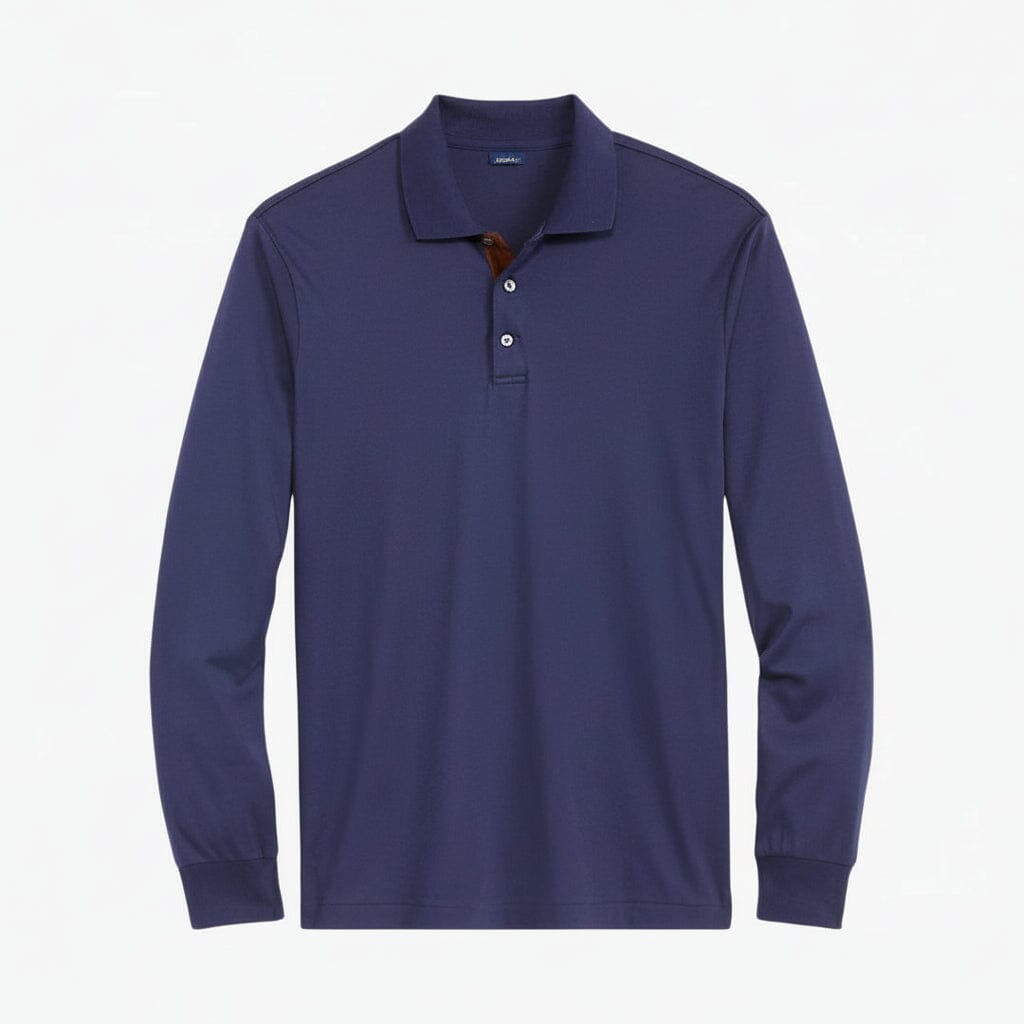 Classic Fit Poloshirt aus weicher Baumwolle Feingewand Verfeinertes Marineblau S 