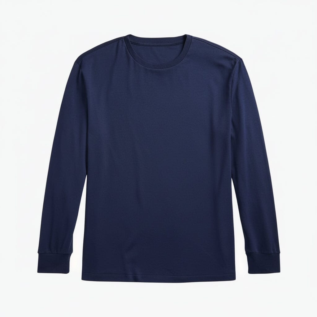 Classic Fit T-Shirt aus weicher Baumwolle mit Rundhalsausschnitt Feingewand Marineblau S 