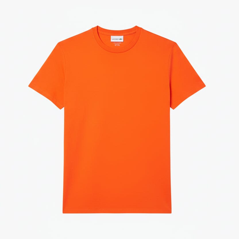 Cotton Pima T-Shirt Feingewand Orange S 