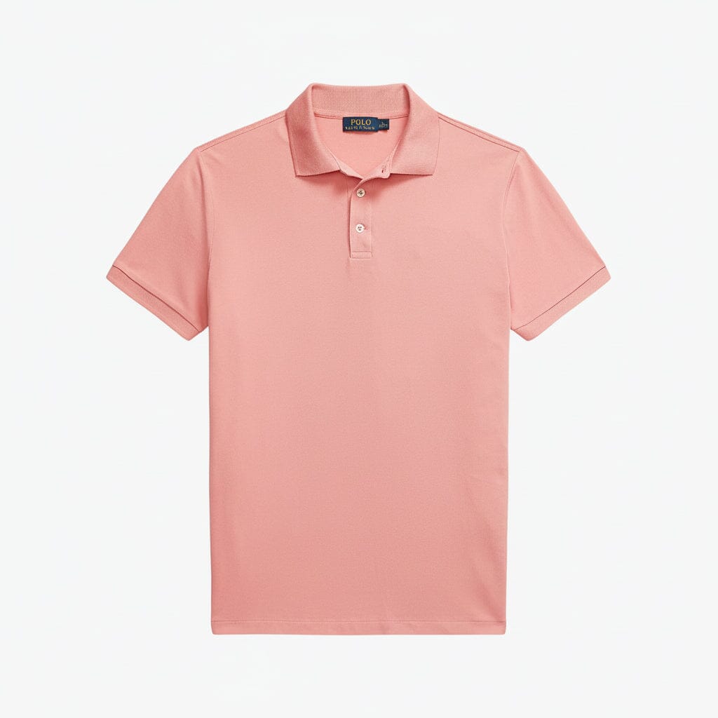 Custom Slim Fit Stretch-Mesh-Polohemd Feingewand Rose S 