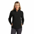 Damen-Fleecejacke „Glacier“ mit durchgehendem Reißverschluss Feingewand Schwarz S 