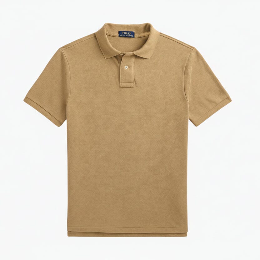 Das ikonische Mesh-Poloshirt Feingewand Café Tan S 