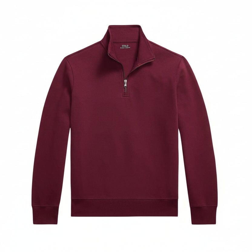 Doppelstrick-Rollkragenpullover Feingewand Wein S 