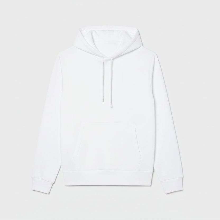 Fleece-Hoodie Feingewand Weiß S 