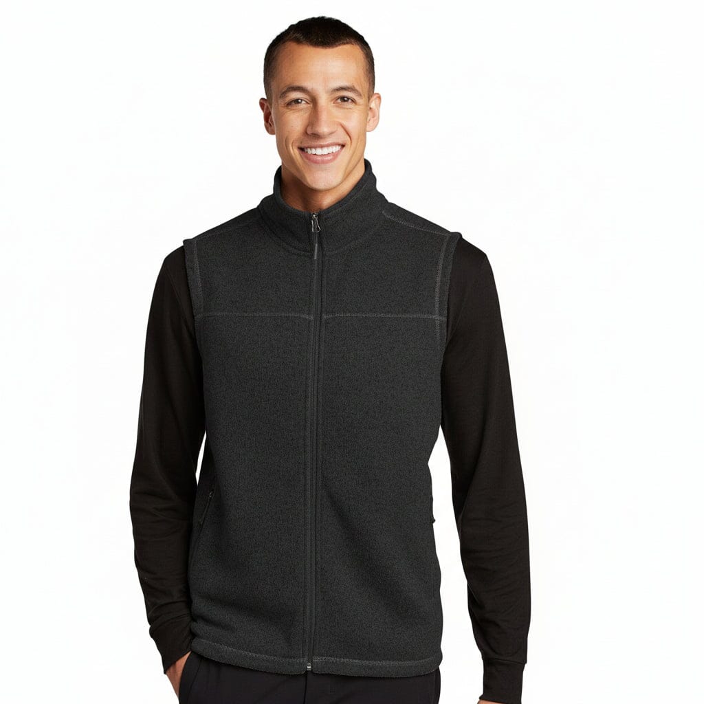 Fleeceweste Feingewand Schwarzmeliert S 