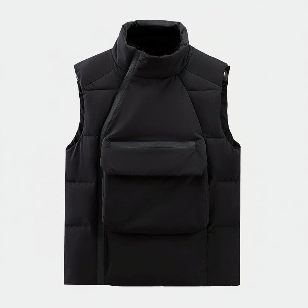 Gesteppter Zopfstrickpullover aus Wollmischung Feingewand Schwarz S 