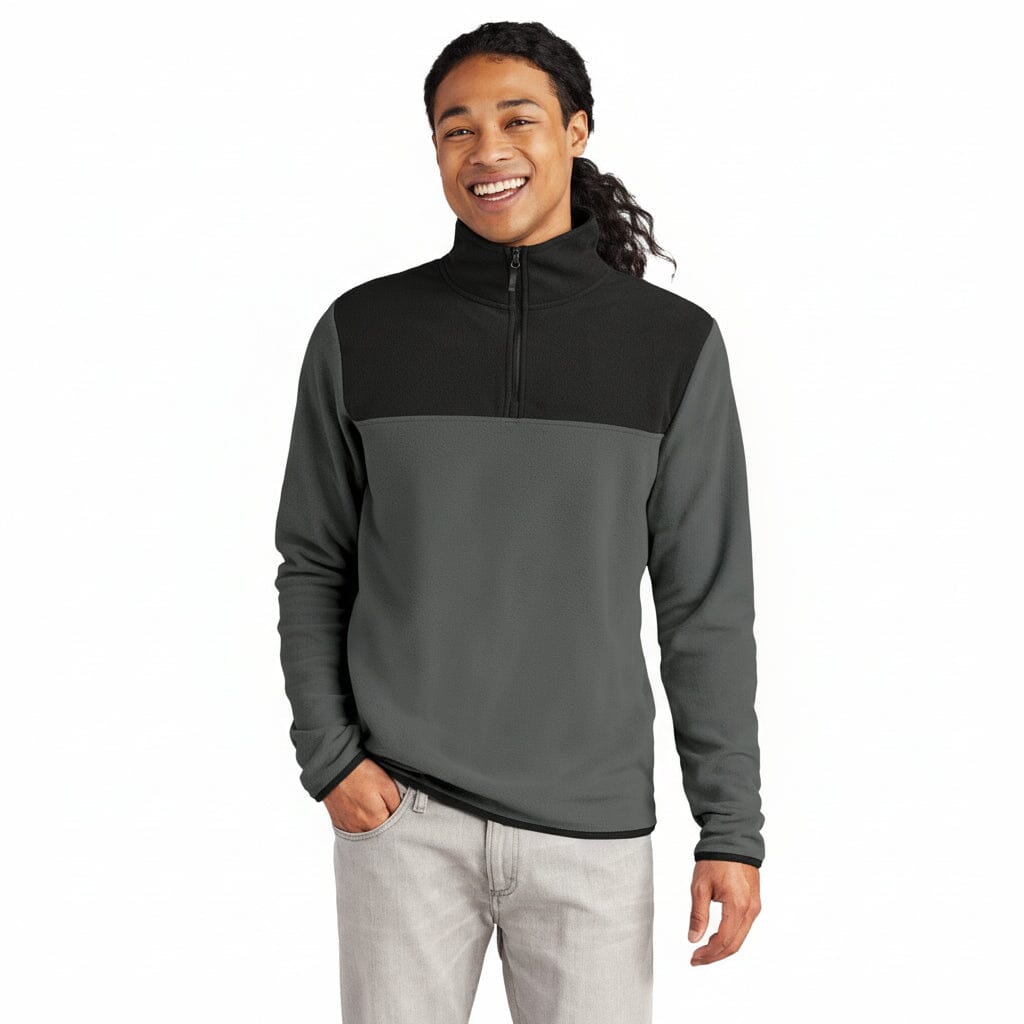 Glacier 1/4-Zip Fleece Feingewand Asphaltgrau/ Schwarz S 