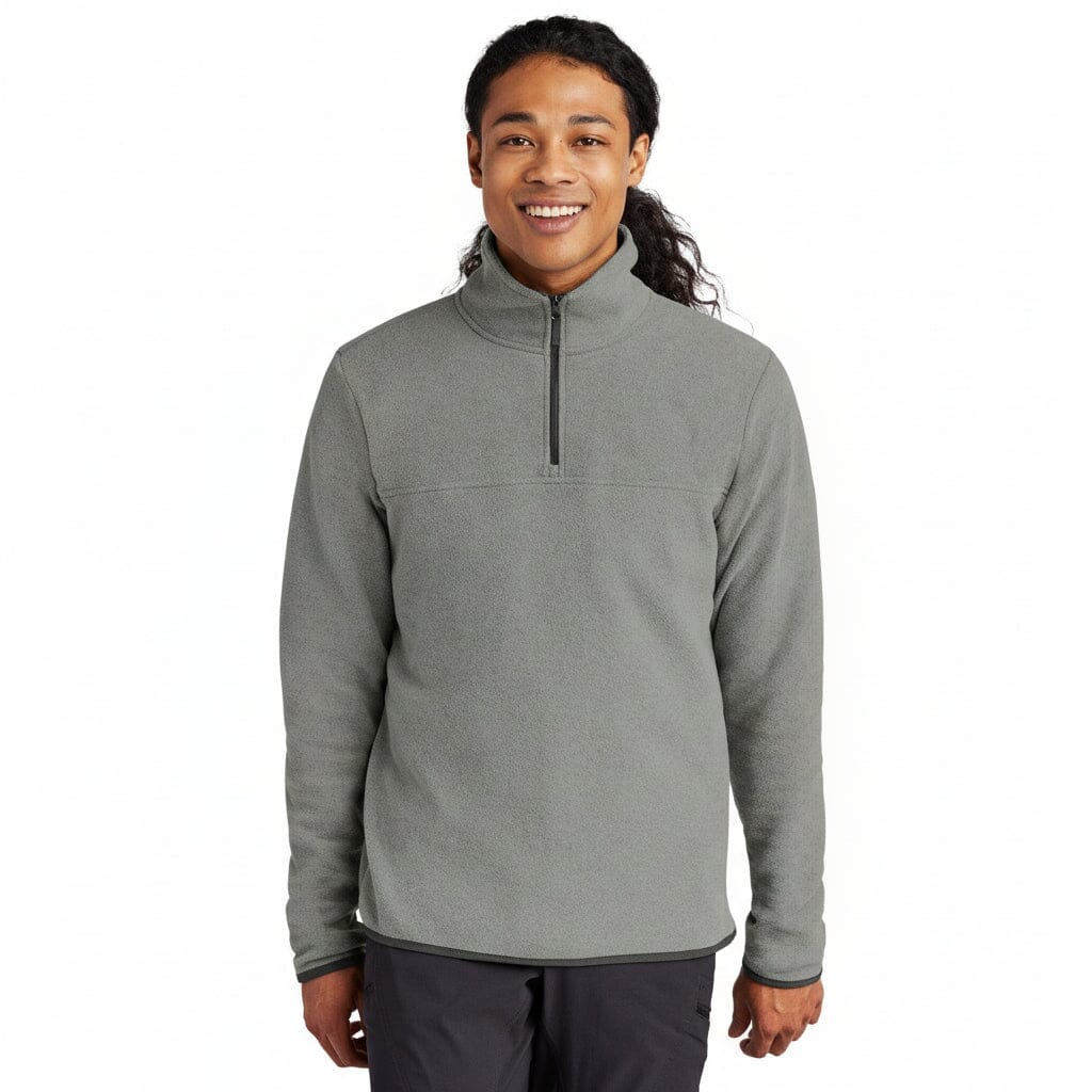 Glacier 1/4-Zip Fleece Feingewand Mittelgrau meliert S 