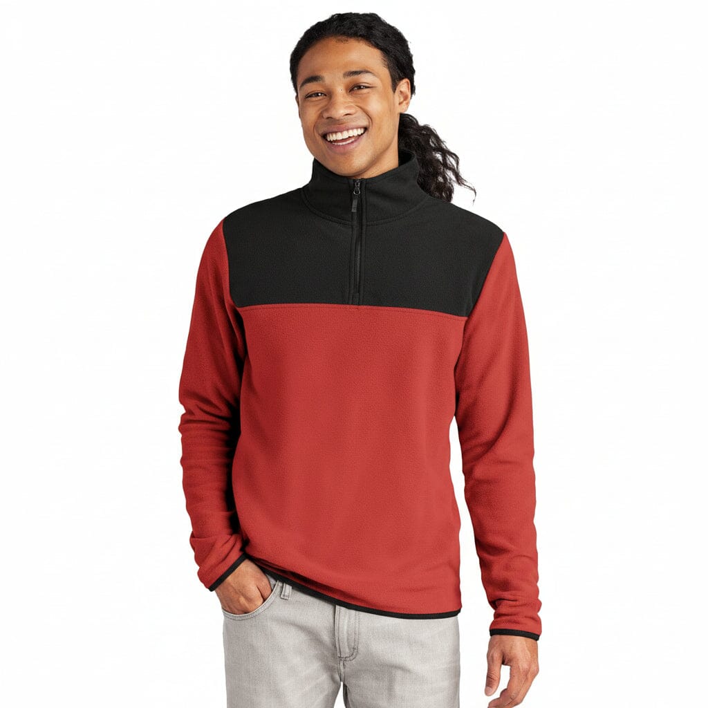Glacier 1/4-Zip Fleece Feingewand Rage Red/ Black S 