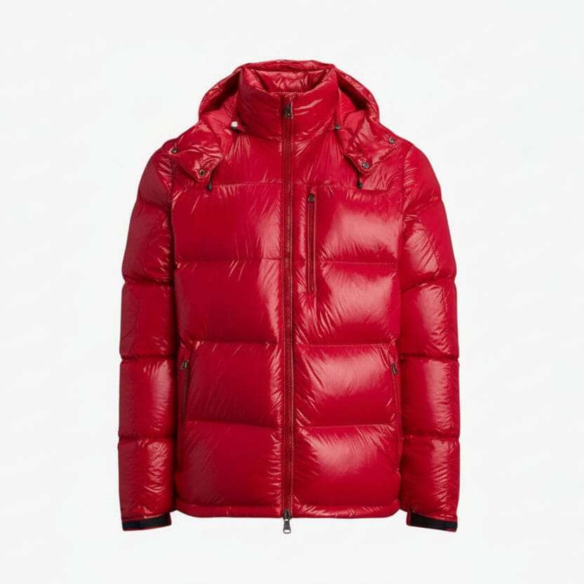 Gorham Daunenjacke mit Glanzfinish Feingewand Rot glänzend S 