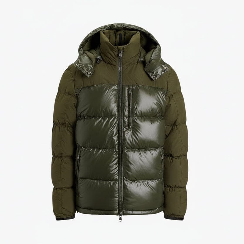 Gorham Zweifarbige Daunenjacke Feingewand Dunkelloden-Matt S 