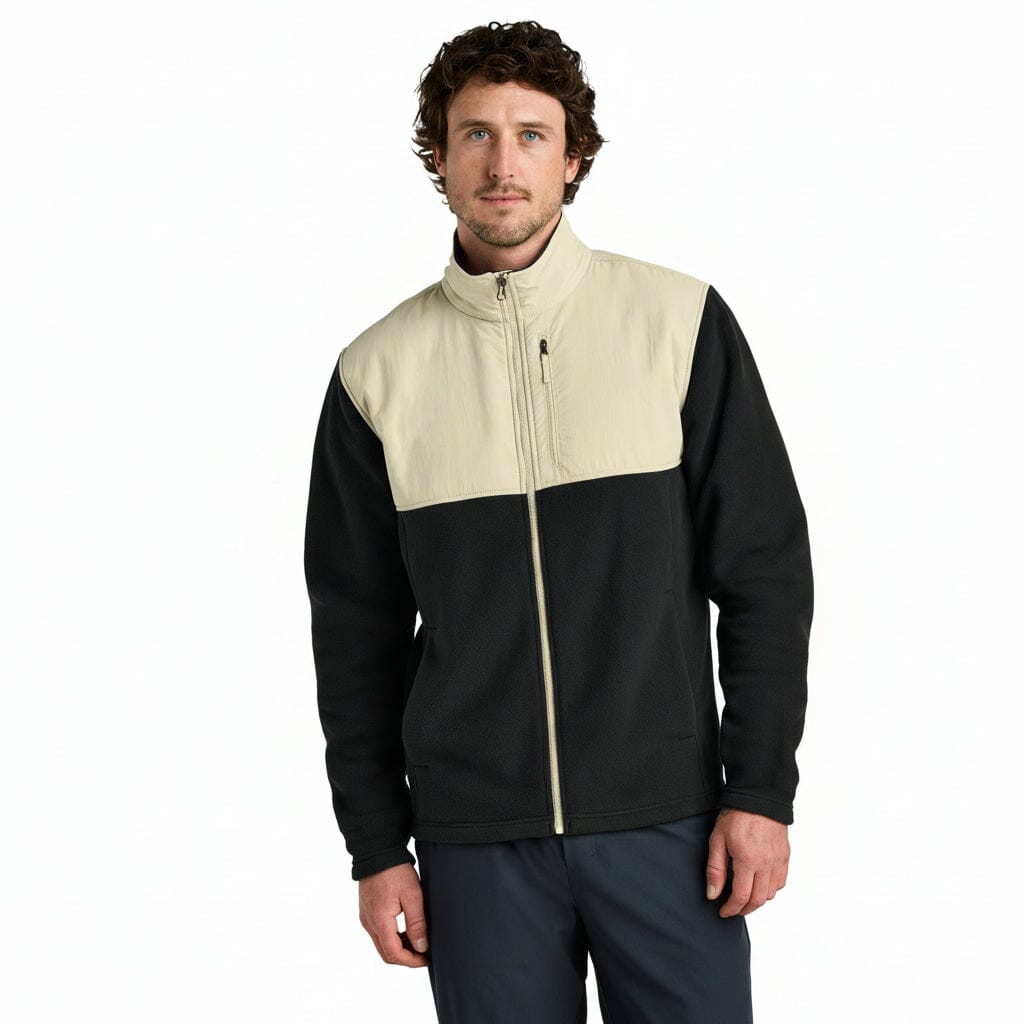 Highest Peak Fleecejacke mit durchgehendem Reißverschluss Feingewand Schwarz/Kiesel S 