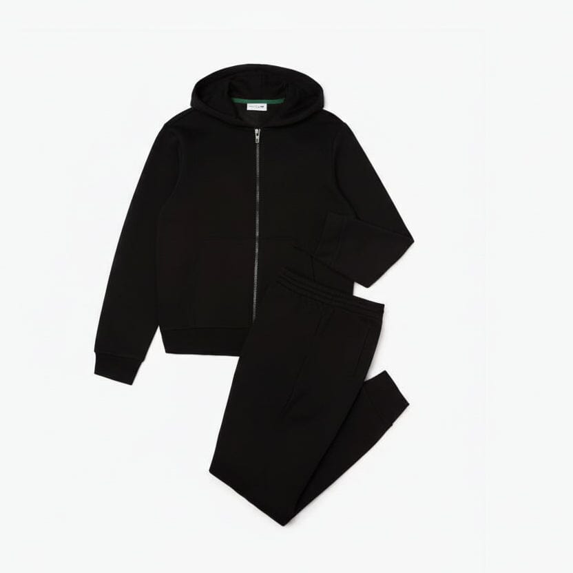 Kapuzen-Trainingsanzug Feingewand Schwarz S 