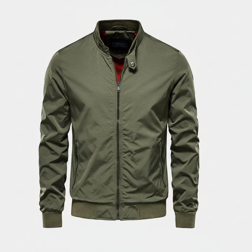 Klassische Bomberjacke Feingewand Khakigrün M 