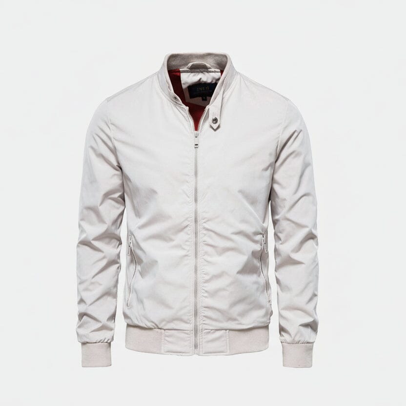 Klassische Bomberjacke Feingewand Weiß M 